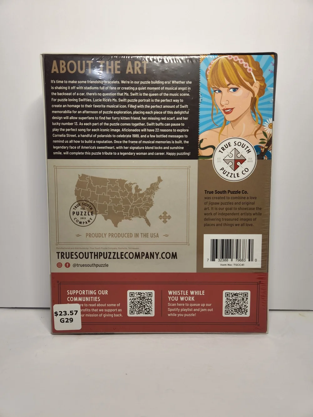 True South 500 Piece Portrait Puzzle With Artwork By Lucie Rice Of Taylor Swift